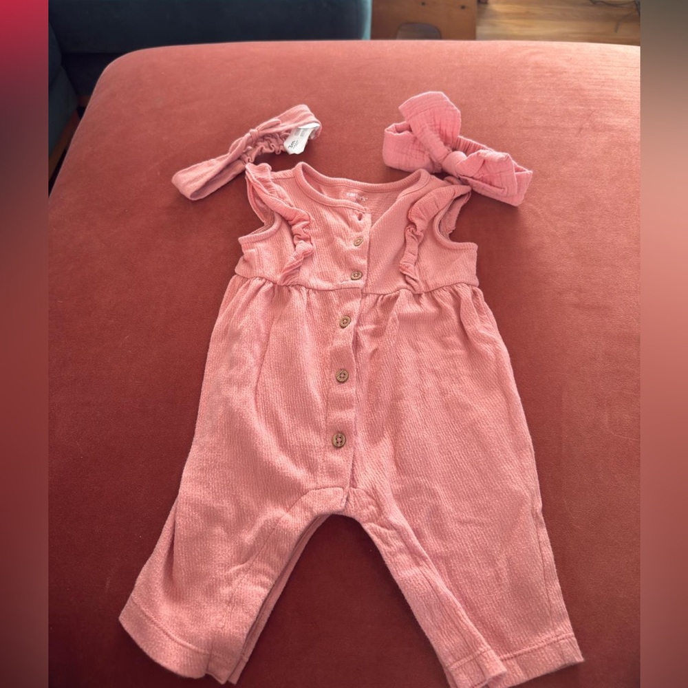 Carter's Coral Baby Romper